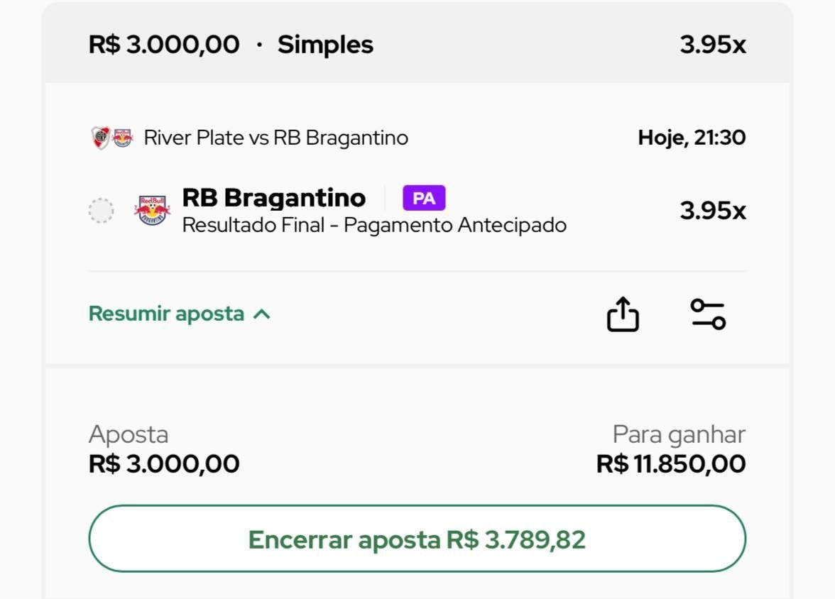 Comprovante: Cashout antecipado (R$3.000 → R$11.850)