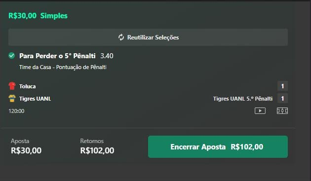 Comprovante: Entrada do dia (R$30 → R$102)