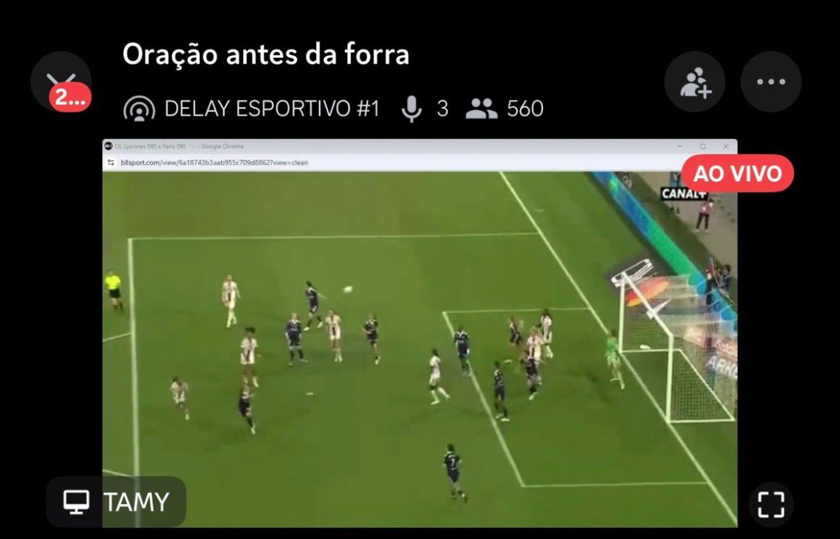 Comprovante: Transmissão da comunidade (560 ao vivo)